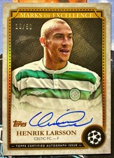 2024 Topps Inception UCC - Henrik Larsson Marks of Excellence - Gold - 10/50