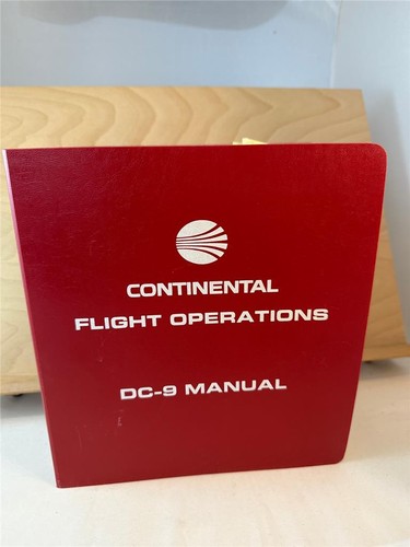 Vintage Continental Airlines Flight Operations DC-9 MD-80 Manual