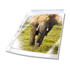 Durable Punched Pocket A4 Extra Wide, 240 x 310 mm, 90 my, Transparent, 50 Piece