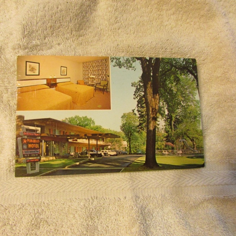1964 Postcard Penn-Wells Motel Wellsboro Pa. Help the Animals