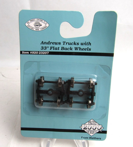 Camiones Andrews Walthers escala HO con ruedas traseras planas de 33" #920-23207 nuevos en paquete | Zustand: New
