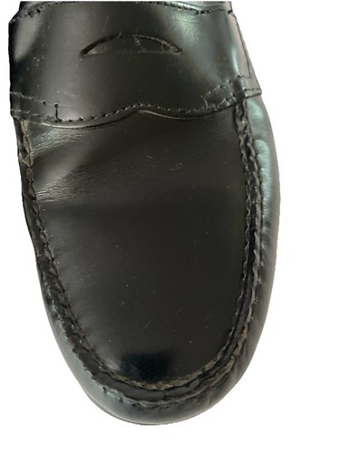 Scarpe GH Bass & Co Weejuns Logan da uomo 10 D mocassini penny in pelle nera ottime condizioni USA - Foto 3 di 17