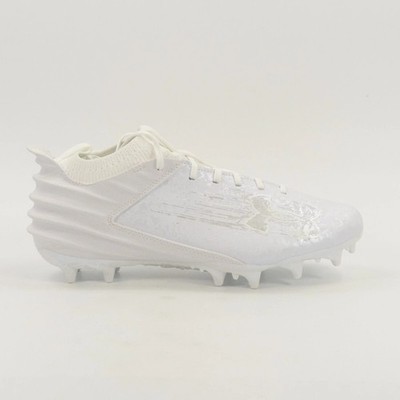 NEW Mens Under Armour Blur Smoke Suede 2 2.0 MC Football Cleats White-Pick Size!