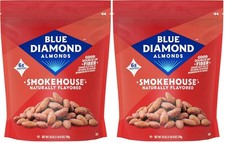 Blue Diamond Almonds Gluten Free Smokehouse Flavored Snack Nuts, 25 Oz, 2 Pack