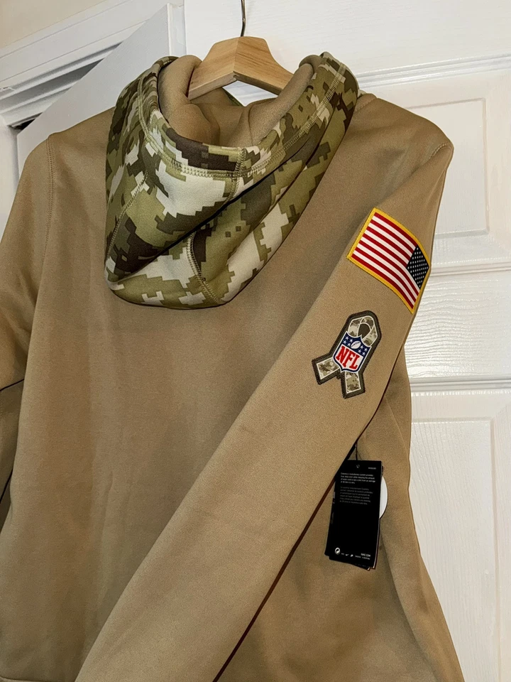 Sudadera con capucha grande para mujer New York Giants Nike On Field Salute To Service nueva con etiquetas Foto 3 de 4