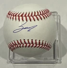 Sal Stewart Signed Rawlings OMLB Baseball MLB Authentication w/ Cube Cin Reds