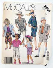 80 s McCalls Pattern 2991 Girls Shirt Belt Top Pants Shorts Sz 10 UNCUT