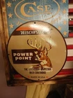 VINTAGE RARE WINCHESTER POWER POINT PORCELAIN METAL SIGN GUN AMMO DEALER 12"