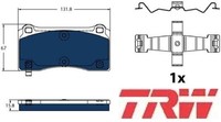TRW GDB2431BTE Bremsbelagsatz FüR Scheibenbremse Bremsbelagsatz FüR Tesla