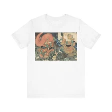 Lugou Bridge Lion × Katsusaburo Renjishi Kabuki Art Featured T-Shirt