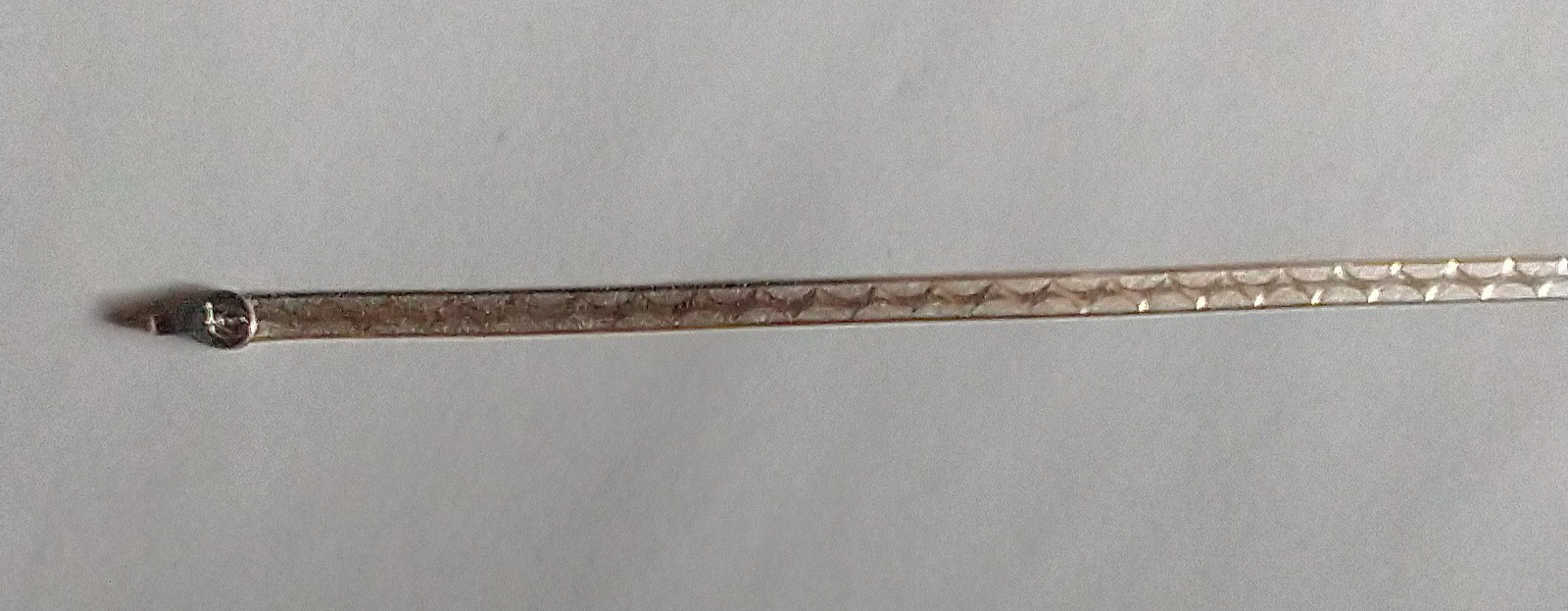 Sterling Silver Patterned Herringbone 7" Chain Br… - image 2