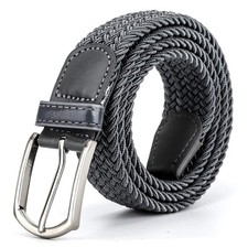 Braided Canvas Woven Elastic Stretch Belts for Men/Women/Junior with Multicol...