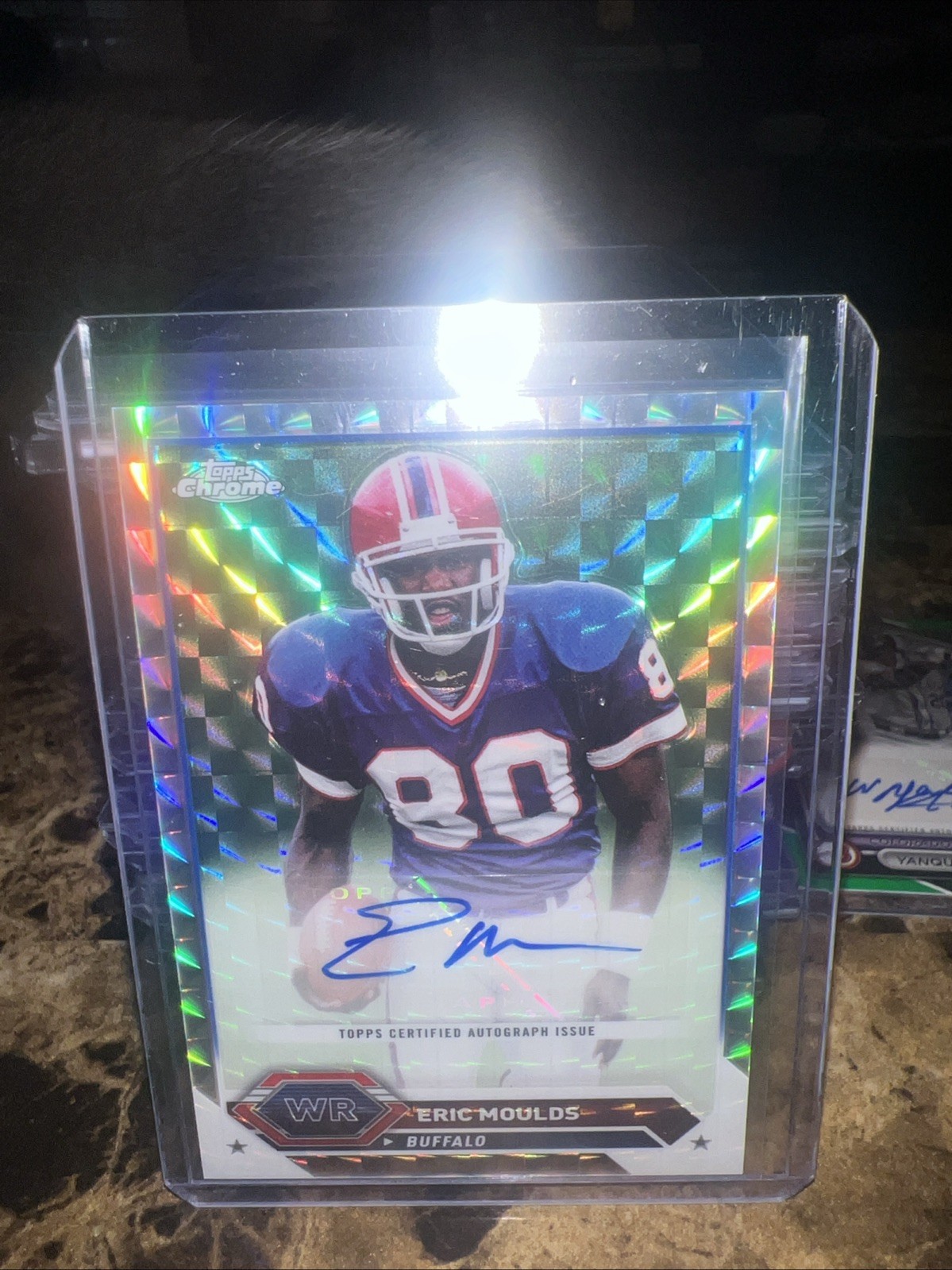 2023 Topps Composite Chrome Autographs Eric Moulds #TCA-EMO Geometric Refractor