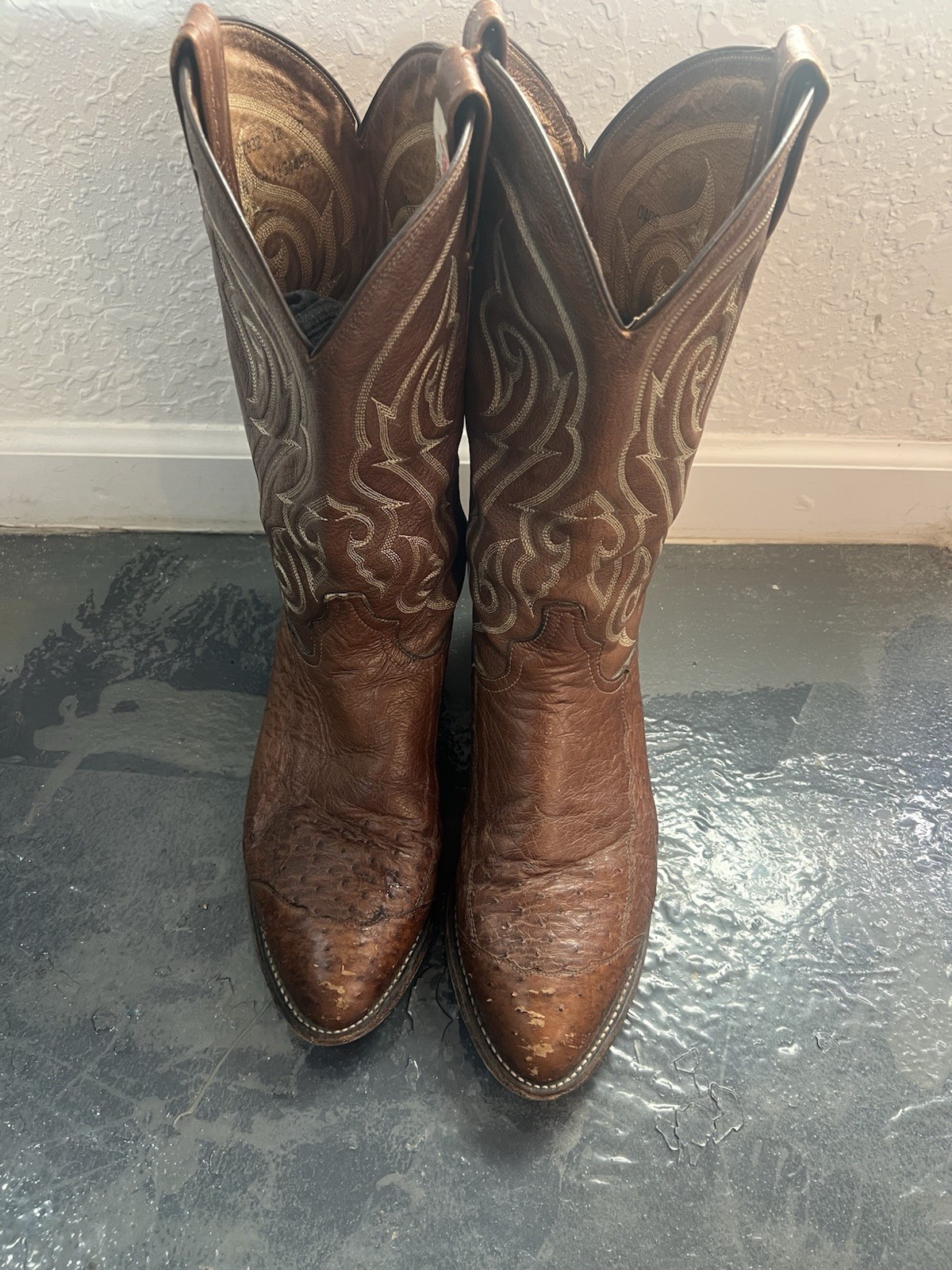 Ariat CZ932 &ndash; 4-Piece Ostrich Western Boot Old Heritage Li