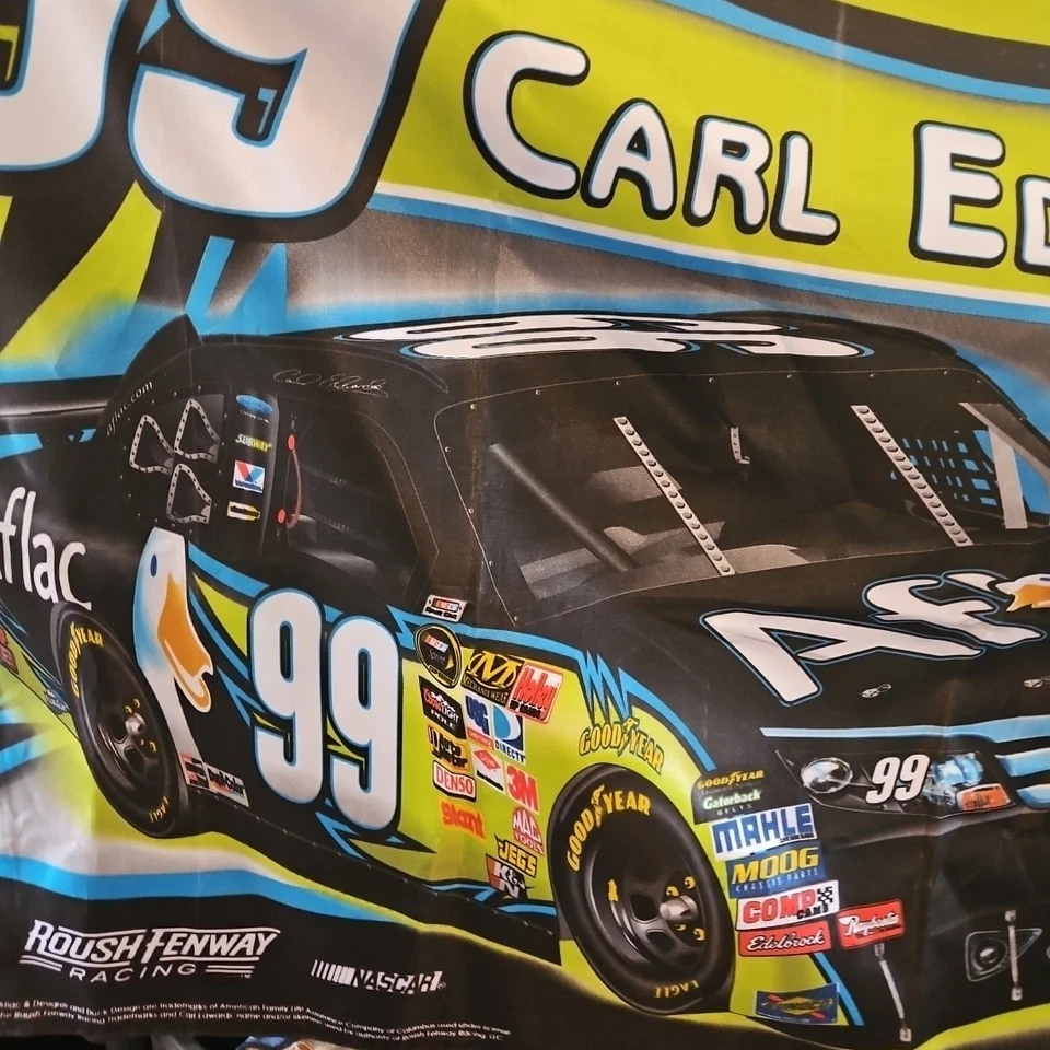 Nascar Carl Edwards Roush Fenway Racing Banner 3’x5’ Double Sided #99 - Image 4 of 4