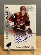 2016-17 SP Authentic Future Watch Auto /999 Brendan Perlini #186 Rookie Auto RC