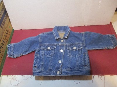 Gap Denim Oshkosh 6-12 Mnths Destressed Denim Jacket Baby Toddler Kids Clothing 