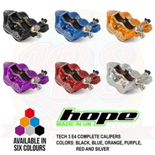Hope Tech 3 E4 Brake Complete Calipers HBSPC58 - All Colors - New