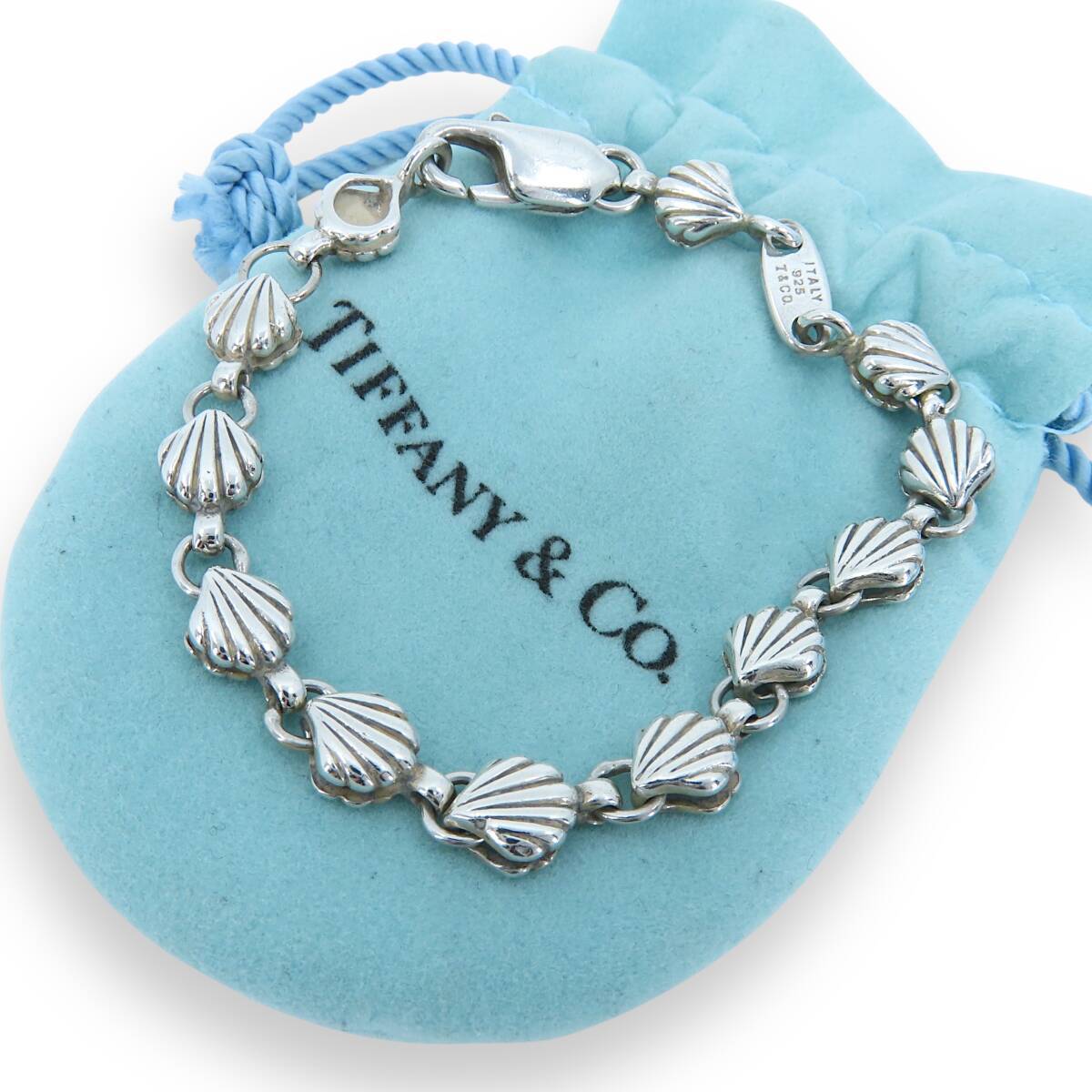 Rare Tiffany Co. Shell Bracelet Silver Sv925 Shellfish Et315 Rare Tiffany Co. Shell Bracelet Silver Sv925 Shellfish Et315