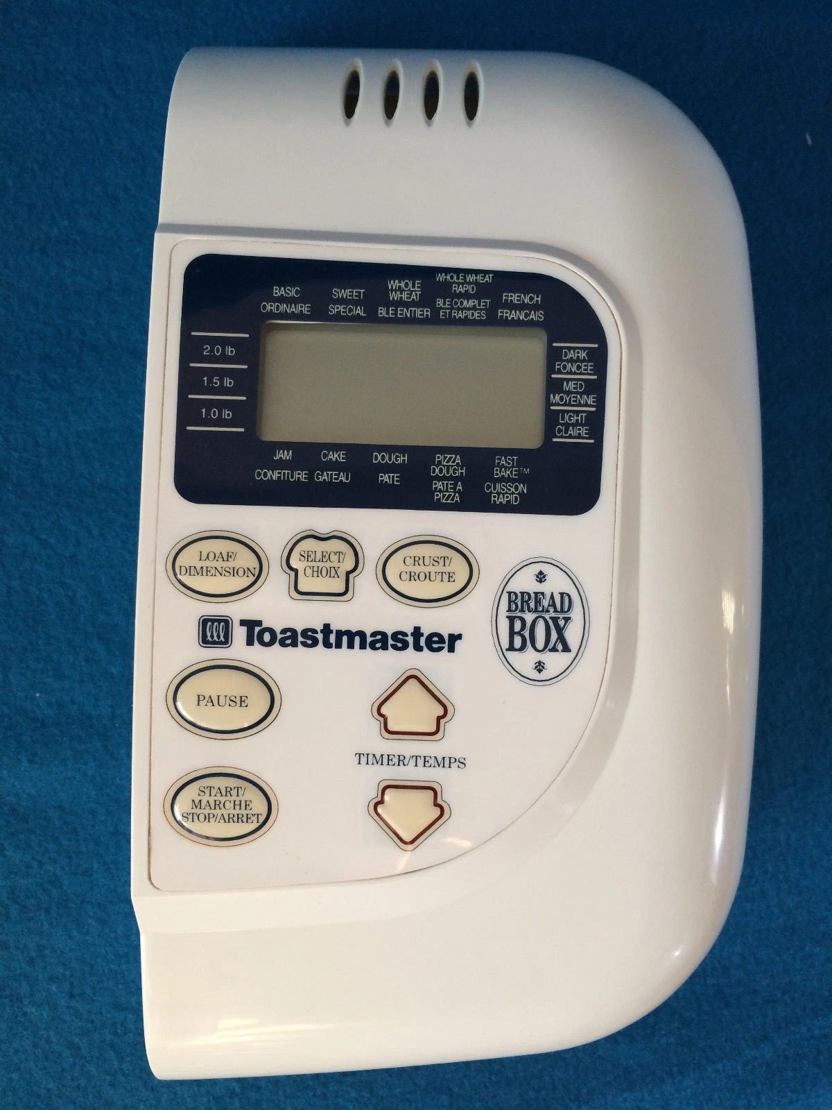 TOASTMASTER Bread Maker Machine Control Panel 1142