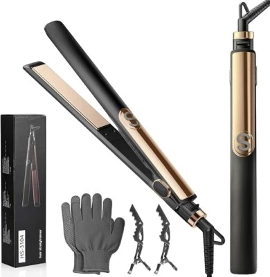 Piastra per Capelli GAOEEIN Portatile Display Digitale 2in1 Rivestimento in cera