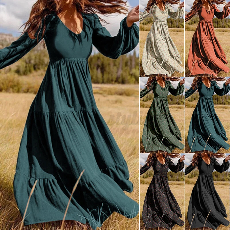 Long full clearance sleeve maxi dresses