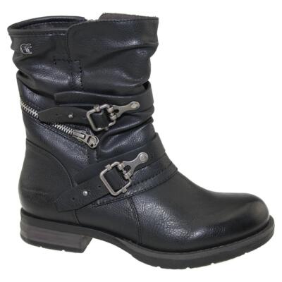 TOM TAILOR Damen Biker Boots 3795601 schwarz - Main Image