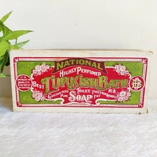 1950s Vintage National Bharat T&uuml;rkisch Bad Seife Werbe Karton Verpackung CB218
