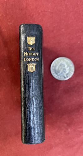 1901 MINIATURE BOOK THE MIDGET LONDON GILT LEATHER DE LUXE BINDING PHOTO ILLUSTS - Picture 9 of 13