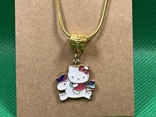 Sanrio Hello Kitty Unicorn Enamel Charm Gold Hello Kitty Pendant Necklace 16