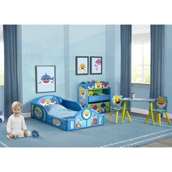 Niñas Niños Bebé Tiburón Niño Cama Niños Dormir Juego Muebles Nuevo Foto 3 de 4