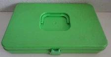 VTG Wilson Mfg Wil-Hold Lime Green Plastic Craft Sewing Thread Spool Storage Box