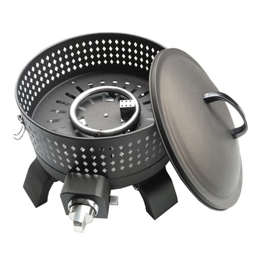 Paramount Campfire Portable Propane Gas Fire Pit, Diamond BBQ-211-BK 14-3/4" - Picture 5 of 8