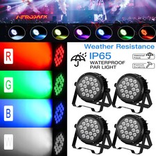 4X 270W RGBW Par Stage Light Waterproof IP65 DJ Lights18 LED DMX512 Strobe Beam