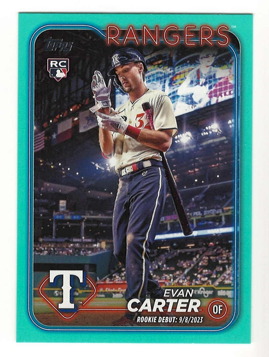 2024 Topps Update Series - Rookie Debut Aqua #US58 Evan Carter (RC)