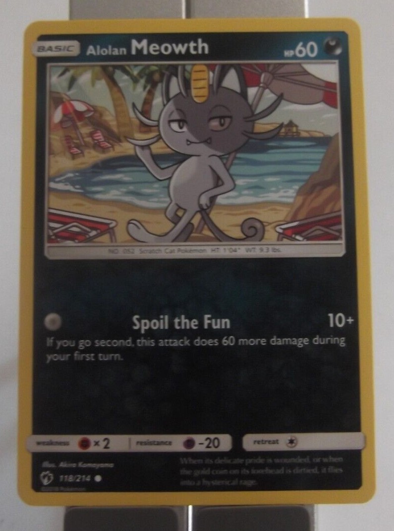 104PK118 - Alolan Meowth - 118/214 - Lost Thunder - Common