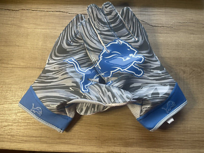 Nike Detroit Lions Superbad NFL Football Gloves Sz 3XL