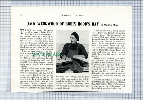 C4948) Jack Wedgwood Robin Hood's Bay Yorkshire - 1952 Clip