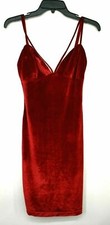 Cosmopolitan X Dress The Population Womens Red Vickie Strappy Velvet Dress