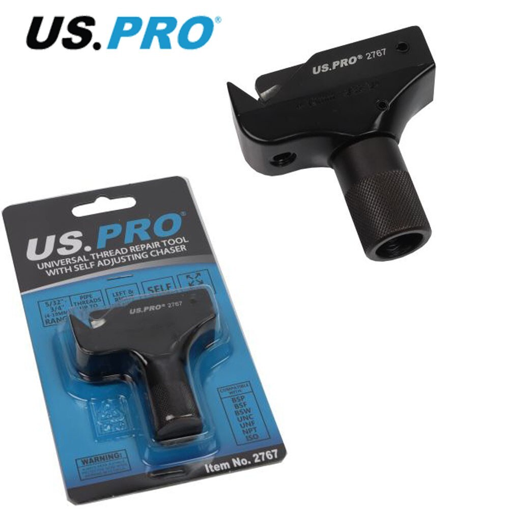 Us Pro Tools Thread Chaser Repair Tool 4-19Mm Self Adjusting To Any Pitch 2767 - Image 3