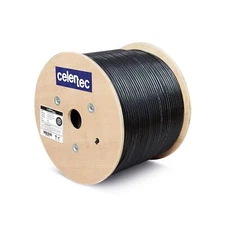 Cat6 Shielded Outdoor Cable, 1000ft, FTP (Overall Foil Shield), 23AWG Solid B...