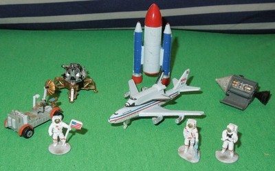 Vintage Galoob Micro Machines NASA Apollo Moon Landing & Space Shuttle Loose Lot