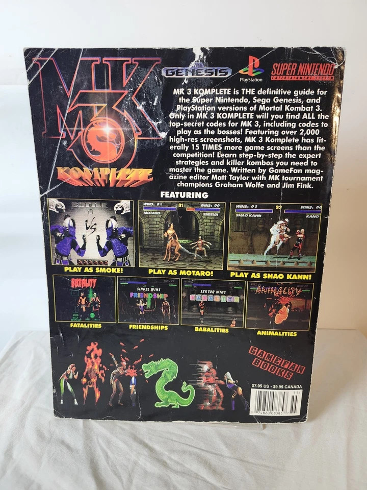 Mortal Kombat 3 Komplete PS1 SNES Genesis Gamefan Books Strategy Guide - Image 2 of 4