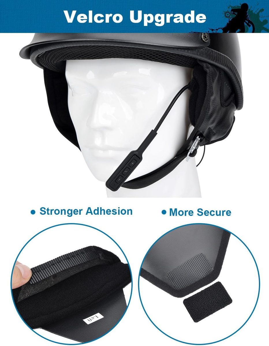 Half Helmet Speaker Pockets Motorcycle 1/2 Helmet Ear Pads Pouch for Cardo  Packt