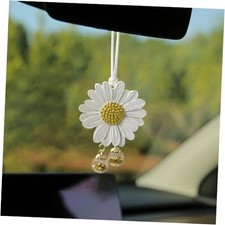 Daisy Car Hanging Ornament, Cute Flower Car Rear View Mirror Charm, Style10