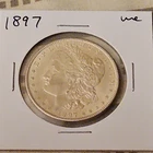 1897 Morgan Silver Dollar Uncirculated $1 Coin Silver Uncertified 0.9 Fineness