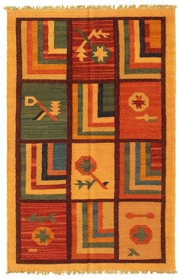 Traditional Vintage Hand Woven Area Rug 3'11'' x 6'2'' Wool Oriental Carpet