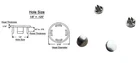 (4 PACK) Nickel Plated Metal / Steel Hole Plugs sizes from 1/8" to 2"