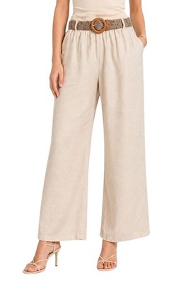 Italy Hose Palazzo 100 % Baumwollhose   leichte Schlupfhose mit Gürtel S/M
