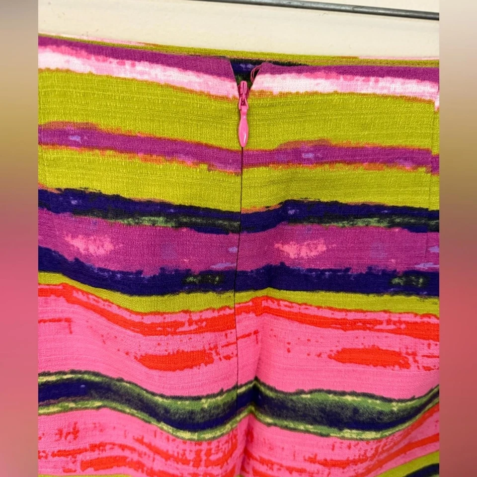 Mini-saia Ann Taylor vibrante preppy forro rosa tamanho 4 - Imagem 3 de 4